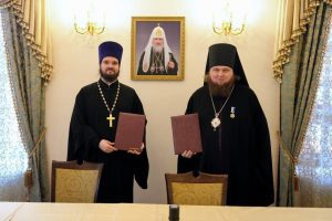 Подписание договора о сотрудничестве между Казанской духовной семинарией и Санкт-Петербургской духовной академией